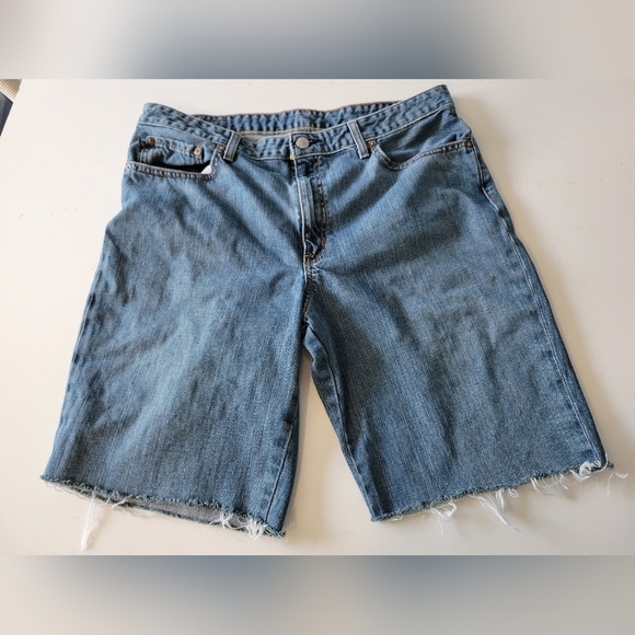 Ralph Lauren Polo Jeans Saturday Jeans DIY Cut-Out Shorts Size 14 - Picture 1 of 11